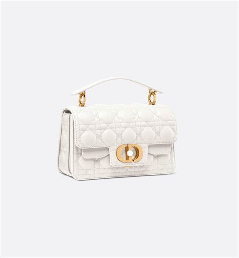 Small Dior Jolie Top Handle Bag Latte Cannage Calfskin 